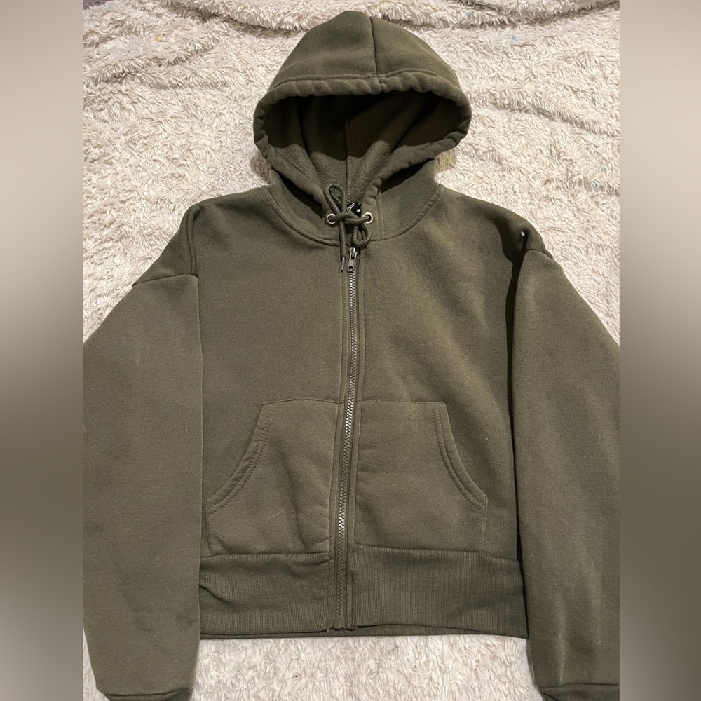 Charlotte Russe small green zip up jacket
